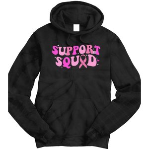 Breast Cancer Awareness Pink Warrior Groovy Support Squad Tie Dye Hoodie