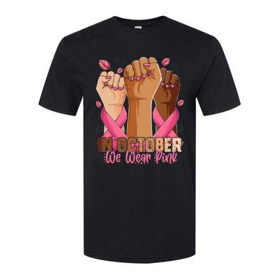 Breast Cancer Awareness Month In October We Wear Softstyle CVC T-Shirt