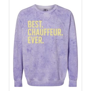 Best Chauffeur Art Dad Job Taxi Limo Driver Colorblast Crewneck Sweatshirt