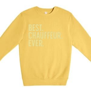 Best Chauffeur Art Dad Job Taxi Limo Driver Premium Crewneck Sweatshirt