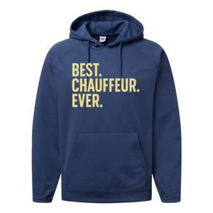 Best Chauffeur Art Dad Job Taxi Limo Driver Performance Fleece Hoodie