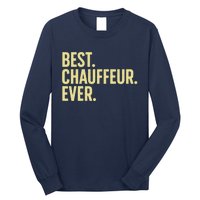 Best Chauffeur Art Dad Job Taxi Limo Driver Long Sleeve Shirt