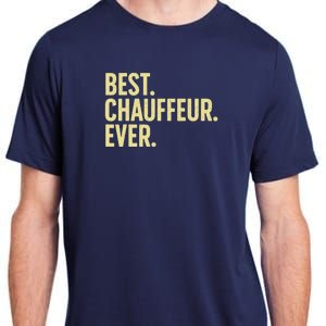 Best Chauffeur Art Dad Job Taxi Limo Driver Adult ChromaSoft Performance T-Shirt