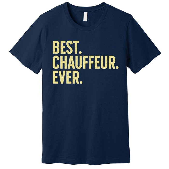 Best Chauffeur Art Dad Job Taxi Limo Driver Premium T-Shirt