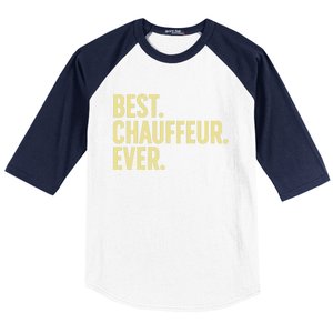 Best Chauffeur Art Dad Job Taxi Limo Driver Baseball Sleeve Shirt