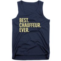 Best Chauffeur Art Dad Job Taxi Limo Driver Tank Top