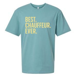 Best Chauffeur Art Dad Job Taxi Limo Driver Sueded Cloud Jersey T-Shirt