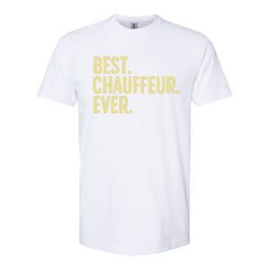 Best Chauffeur Art Dad Job Taxi Limo Driver Softstyle CVC T-Shirt