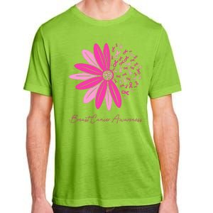 Breast Cancer Awareness Sunflower Ribbon Adult ChromaSoft Performance T-Shirt