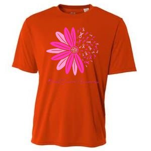 Breast Cancer Awareness Sunflower Ribbon Cooling Performance Crew T-Shirt