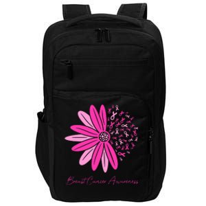 Breast Cancer Awareness Sunflower Ribbon Impact Tech Backpack