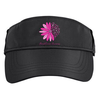 Breast Cancer Awareness Sunflower Ribbon Adult Drive Performance Visor