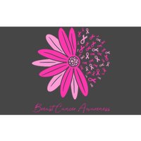 Breast Cancer Awareness Sunflower Ribbon Bumper Sticker