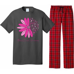 Breast Cancer Awareness Sunflower Ribbon Pajama Set