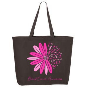 Breast Cancer Awareness Sunflower Ribbon 25L Jumbo Tote