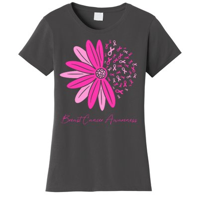 Breast Cancer Awareness Sunflower Ribbon Women's T-Shirt