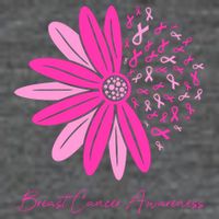 Breast Cancer Awareness Sunflower Ribbon Zip Tote Bag