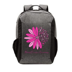 Breast Cancer Awareness Sunflower Ribbon Vector Backpack