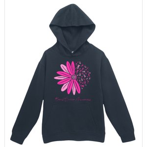 Breast Cancer Awareness Sunflower Ribbon Urban Pullover Hoodie