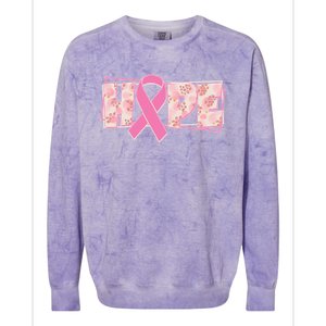 Breast Cancer Awareness Hope Leopard Print Colorblast Crewneck Sweatshirt