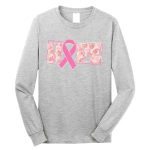 Breast Cancer Awareness Hope Leopard Print Long Sleeve Shirt