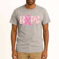 Breast Cancer Awareness Hope Leopard Print Tall T-Shirt