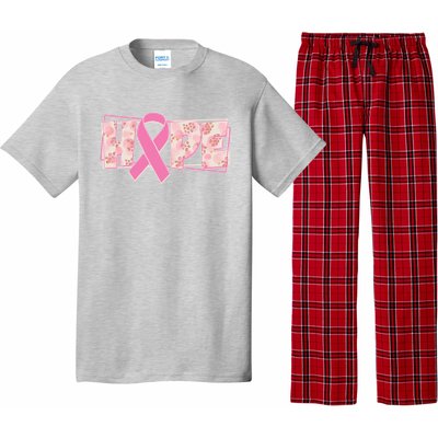 Breast Cancer Awareness Hope Leopard Print Pajama Set