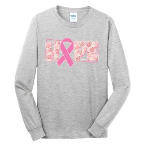 Breast Cancer Awareness Hope Leopard Print Tall Long Sleeve T-Shirt