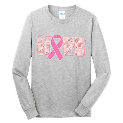 Breast Cancer Awareness Hope Leopard Print Tall Long Sleeve T-Shirt