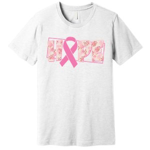 Breast Cancer Awareness Hope Leopard Print Premium T-Shirt