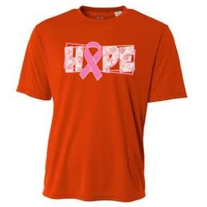 Breast Cancer Awareness Hope Leopard Print Cooling Performance Crew T-Shirt