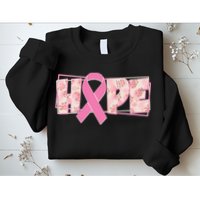 Breast Cancer Awareness Hope Leopard Print Sweatshirt