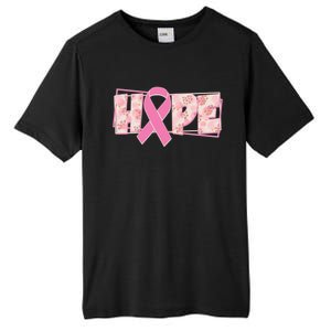 Breast Cancer Awareness Hope Leopard Print Tall Fusion ChromaSoft Performance T-Shirt