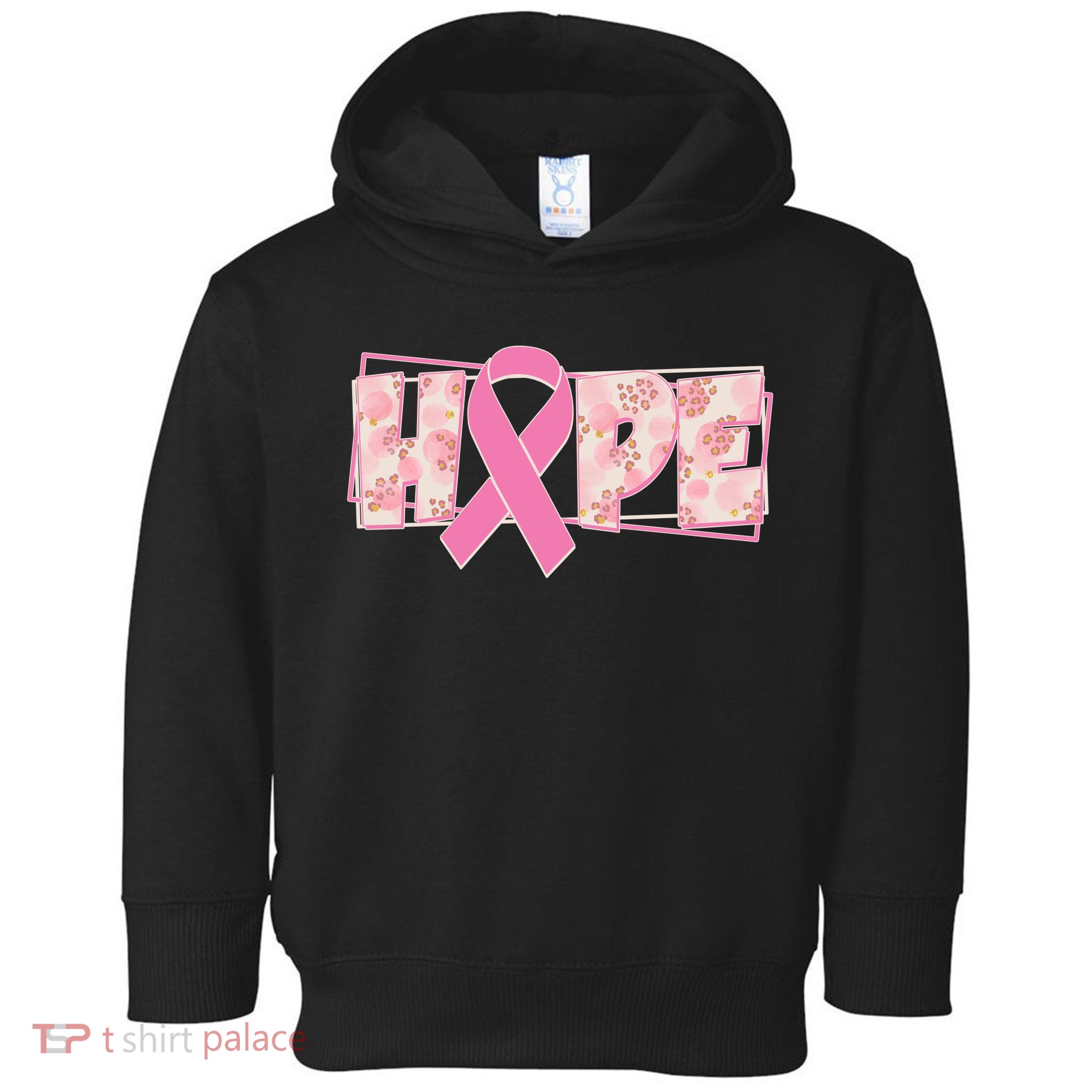 Breast Cancer Awareness Hope Leopard Print Toddler Hoodie
