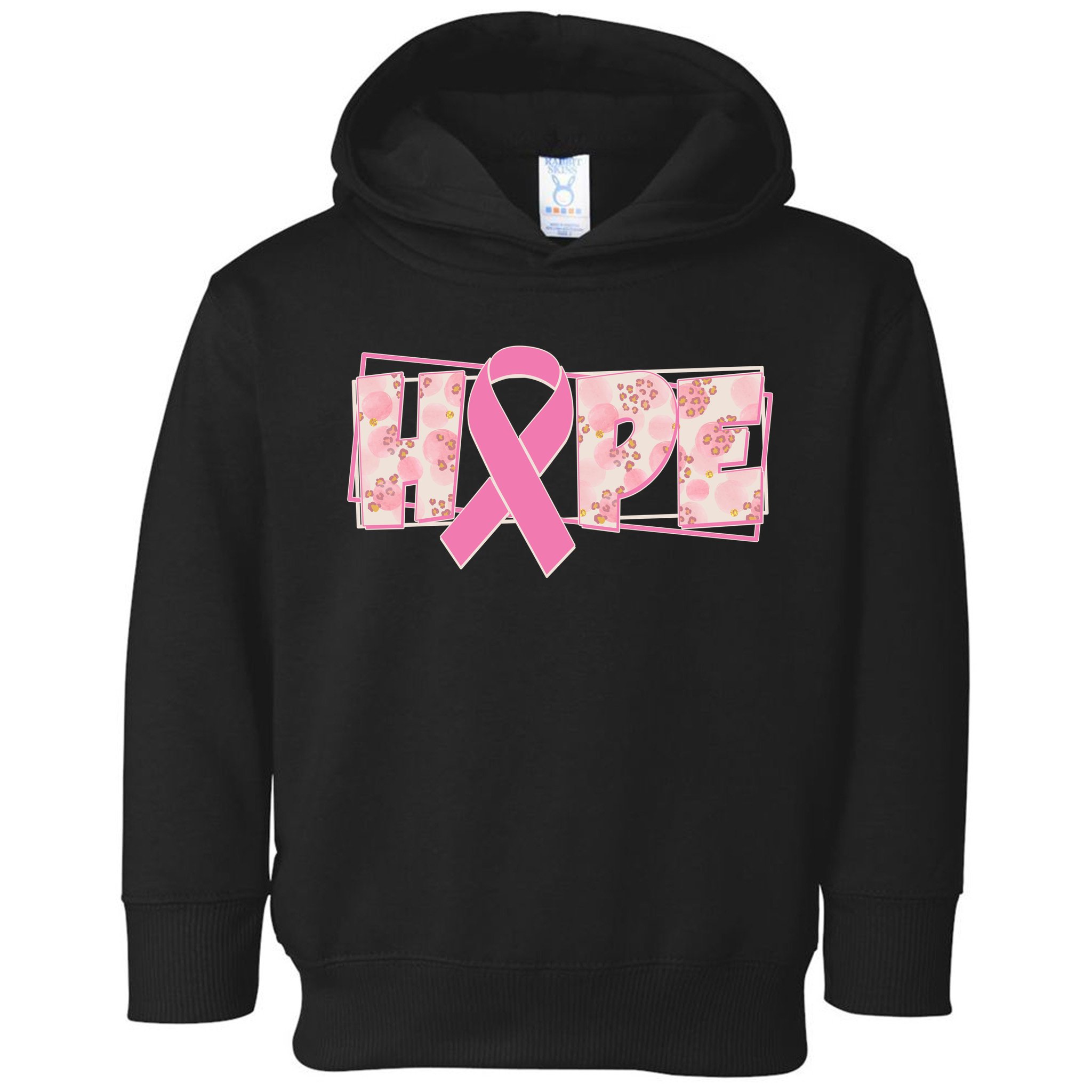 Breast Cancer Awareness Hope Leopard Print Toddler Hoodie