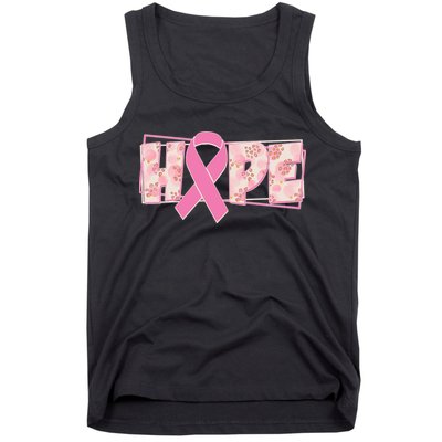 Breast Cancer Awareness Hope Leopard Print Tank Top