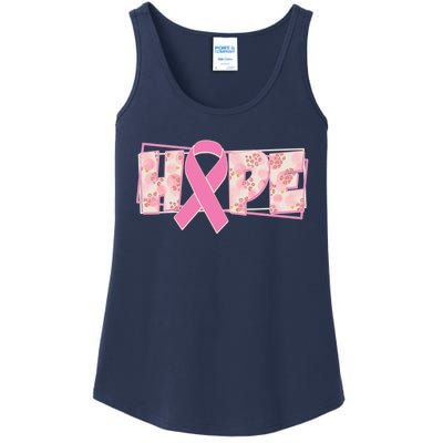 Breast Cancer Awareness Hope Leopard Print Ladies Essential Tank