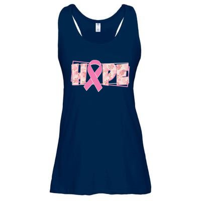 Breast Cancer Awareness Hope Leopard Print Ladies Essential Flowy Tank