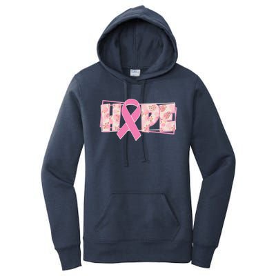 Breast Cancer Awareness Hope Leopard Print Women's Pullover Hoodie