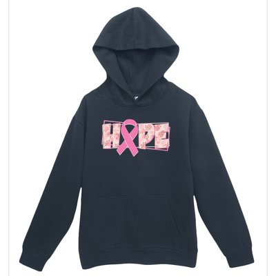 Breast Cancer Awareness Hope Leopard Print Urban Pullover Hoodie