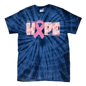 Breast Cancer Awareness Hope Leopard Print Tie-Dye T-Shirt