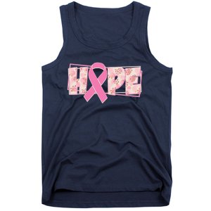 Breast Cancer Awareness Hope Leopard Print Tank Top