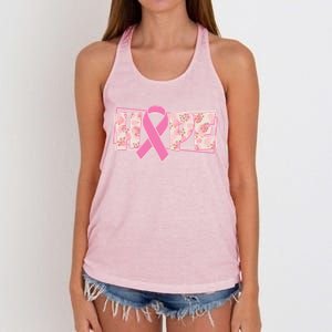 Breast Cancer Awareness Hope Leopard Print Women's Knotted Racerback Tank