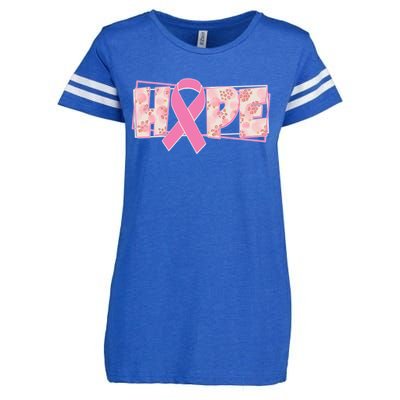 Breast Cancer Awareness Hope Leopard Print Enza Ladies Jersey Football T-Shirt