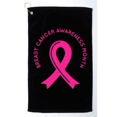 Breast Cancer Awareness Ribbon Support Squad Cancer Platinum Collection Golf Towel