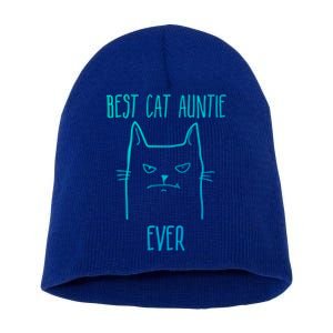 Best Cat Auntie Ever Cat Lover Gift Funny Gift Short Acrylic Beanie