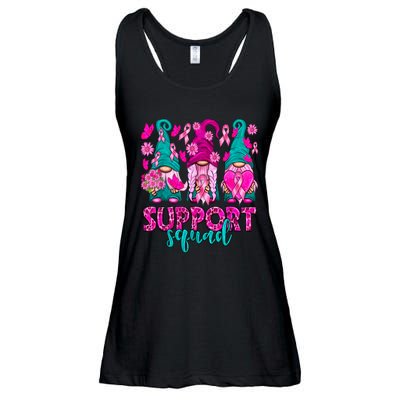 Breast Cancer Awareness For Gnomes Support Squad Ladies Essential Flowy Tank