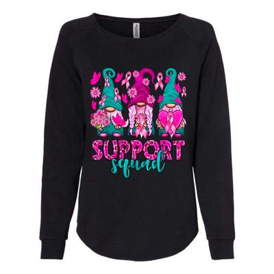 Breast Cancer Awareness For Gnomes Support Squad Womens California Wash Sweatshirt