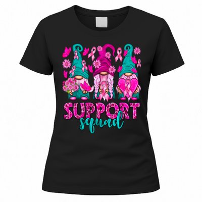 Breast Cancer Awareness For Gnomes Support Squad Women's T-Shirt