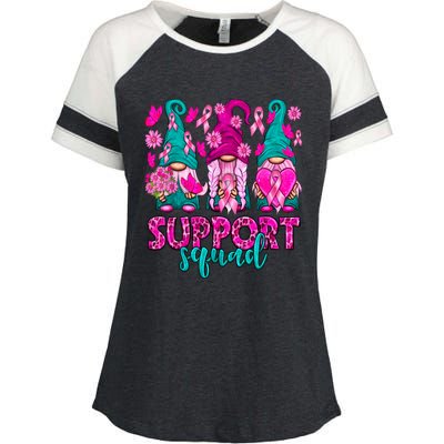 Breast Cancer Awareness For Gnomes Support Squad Enza Ladies Jersey Colorblock Tee